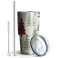 thumbnail image 2 of 30oz Multicolor Christmas Tree Pattern Tumblers Stainless Steel Tumbler with Lid and Straw,Vacuum Insulated Double Wall Travel Tumbler Cups Mug with Cleaning Brush for Coffee,Tea, 2 of 7