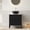 24''Stone Black Bowl Vessel, variant on LHSHID 30"Freestanding White Sintered Stone Countertop and Black Plywood Cabinet with Two Doors,NO Basin,NO Faucet and Sink Cover