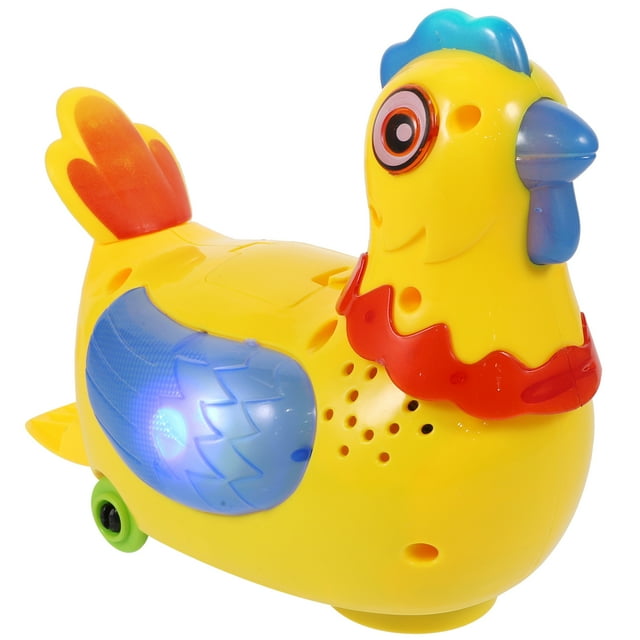 KAKOWELY 1 Set Cartoon Hen Lay Egg Toy Funny Hen Lay Egg Toy Early Educational Hen Lay Egg Toy Electric Hen Lay Egg Toy Creative Walking Hen Lay Egg Toy with 3PCS Egg Without Battery Random Color