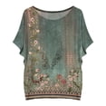 thumbnail image 4 of Tittly Oversized Tshirts T Shirts for Women Batwing Sleeve Oversized T Shirt Women's Loose Crew Top Graphic Tees Tshirts Shirts AG XL, 4 of 4
