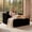 BLACK, variant on 60 Inch Chaise Lounge Chair Indoor, Oversized Corduroy Upholstered Boneless Sofa Bed, Deep Seat Sleeper Couch Reading Chairs, Cloud Sofas Couches for Living Room, No Assembly Required (BLACK