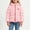 Pink, variant on Girls Puffer Hooded Jackets, Thermal Long Sleeve Zip Up Lightweight Winter Outerwear Purple Size 1-2 T