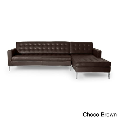Karl Florence Knoll Style Sofa Sectional Right Choco Brown 100 Karl Florence Knoll Style Sofa Sectional Right Choco Brown 100 Full Premium Leather