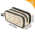 thumbnail image 4 of FORMRS Pencil Case with 3 Compartments Zipper Pouch, Elementary School Level and up, Beige Birds Floral, 4 of 8