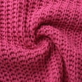 thumbnail image 4 of Cropped Sweater Cardigans for Women Teen Girls Button Up Knitted Blouse Drop Shoulder V Neck Long Sleeve Outerwear (One Size, Hot Pink), 4 of 6