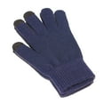 thumbnail image 2 of Dyfzdhu Men Women Fall Winter Knitted Padded Warm Wool Gloves Navy, 2 of 6