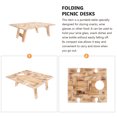 thumbnail image 5 of Portable Camping Table Lightweight Brown Synthetic Material Perfect for Outdoor Picnic 1 Piece, 5 of 6