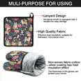 thumbnail image 7 of Shiba Inu and Flowers Kitchen Oven Mitt and Pot Holder Sets 2 Pcs for Baking, Cooking and Grilling, Heat Resistant Up To 392 °F, 7 of 7