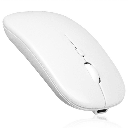 2.4GHz & Bluetooth Rechargeable Mouse for MediaPad M2 7.0 Bluetooth Wireless Mouse for Laptop / PC / Mac / iPad pro / Computer / Tablet / Android Pure White