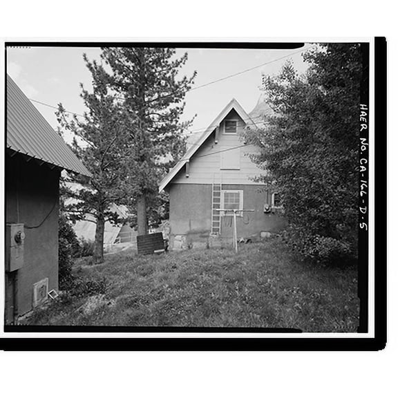 Historic Print, Rush Creek Hydroelectric System, Worker Cottage, Rush Creek, June Lake vicinity, Mono County, CA - 44, 16" x 20"