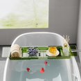 thumbnail image 1 of Bandeja de Almacenamiento Telescópica para Lavabo, Estante de Almacenamiento, Bandeja de Baño, Accesorios para Bañera, Estante de Almacenamiento, Esta verde BLESIY bandeja de bañera, 1 of 8