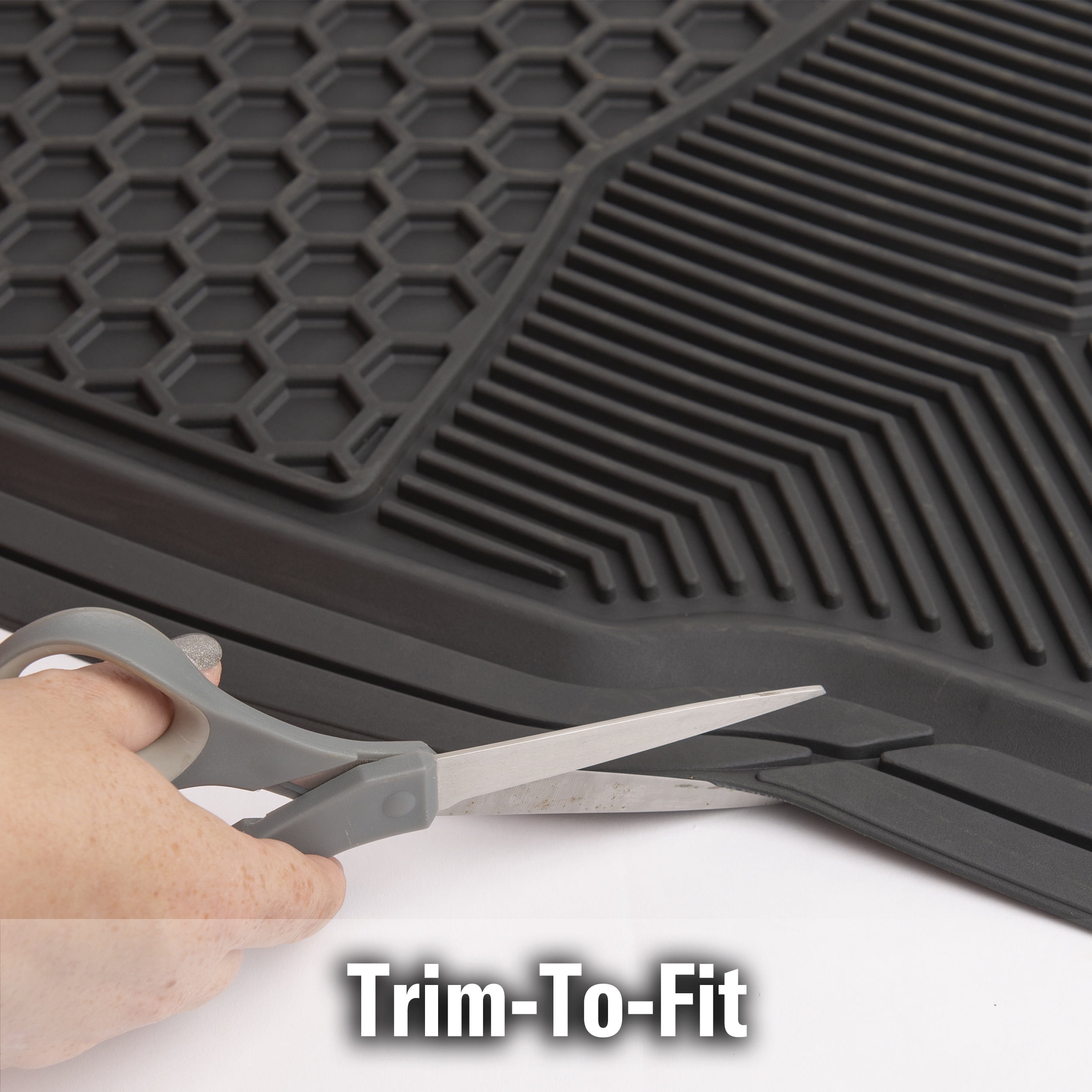 Custom Accessories Car Floor Mats Heavy-Duty 4-Piece Black