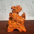thumbnail image 1 of Large pair of ebony carved Qilin figurines, perfect for home decoration, attracting wealth and protecting the home. A feng shui gift made of redwood., 1 of 4