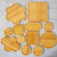 thumbnail image 3 of Bamboo Round Square Plant Tray Coaster Bowls Plates For Succulents Pots Trays Base Stander Garden Decor Home Decoration Crafts, 3 of 7
