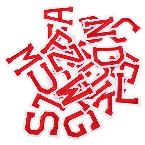 ETEREAUTY Etereautey Red Letter Decals Iron on Patches for DIY Creative Garment Decoration