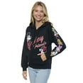 thumbnail image 3 of Disney Womens Mickey Mouse & Friends Hoodie Sweatshirt Black Zip Up, 3 of 9