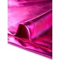thumbnail image 5 of INSPIRE CHIC Women's Metallic Textured Short Sleeve Shiny Party Tops XS Hot Pink, 5 of 6