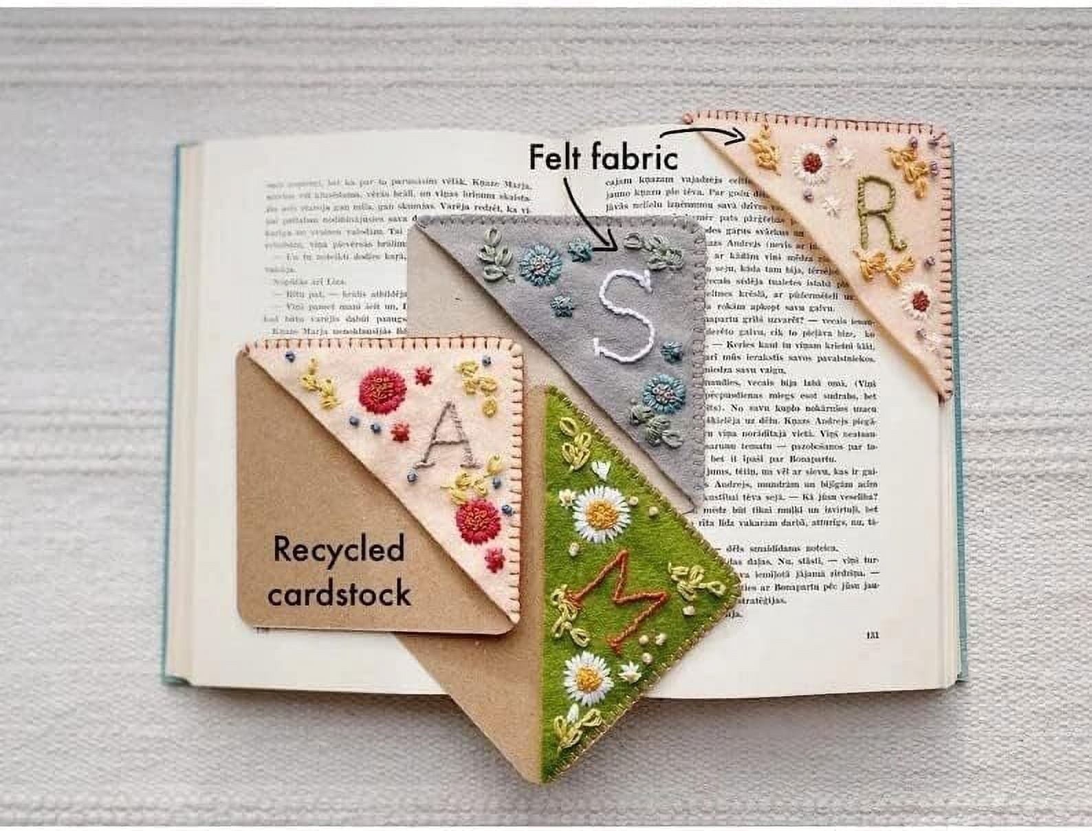 Personalized Leather Heart Bookmarks – 4 Pack With Initials, Corner Design For Book Lovers & Readers