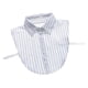 thumbnail image 2 of Blusa de media camisa con cuello redondo y cuello desmontable. Media camisa con rayas falsas. Blanco, 2 of 9