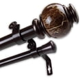 thumbnail image 3 of Central Design 100-25-999-D 1 in. Polychrome Double Curtain Rod, Bronze - 120-170 in., 3 of 4
