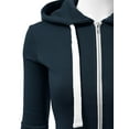 thumbnail image 2 of Doublju Women's Lightweight Pocket Zip-Up Hoodie Jacket for Women with Plus Size, 2 of 4