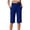 #02 Blue 【Mix & Match: Stock Up on Your Favorite Colors】, variant on Women's Soft Knit Mid Waisted Yoga Pants, Tummy Control Skinny Fit Leggings, 4-Way Stretch Moisture Wicking Fabric, Workout Lounge Everyday Casual | TruHer,Black L