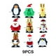thumbnail image 3 of Toystoory Regalos de Navidad, cadena de Papá Noel, juguetes para saltar, resorte ligero para niños, Papá Noel Kits de decoración para fiestas 9 piezas, 3 of 6