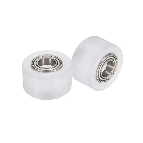 2 Pack Nylon Roller Wheel with Bearings, 3/8"x1-3/16"x11/16" Nylon Pulley