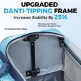 thumbnail image 4 of Fegat Dance Bag with Garment Rack, 23" Glittering Rolling Dance Competition Bag Prism-Glowing Waterproof Dance Duffel Bag Costume Suitcase for Dancers Performer Artist,Sparkle Blue, 4 of 10