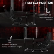 Supllueer 3060 Aluminum Racing Cockpit With Comfortable Black Seat & Monitor Stand,Fits For Thrustmaster Logitech G920 Fanatec.Excluding electronic devices