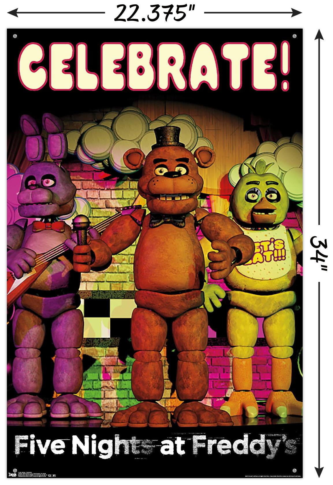 Five Nights at Freddy's - Survived Poster Mount Bundle, Size: 22.375 inch x  34 inch, Multicolor