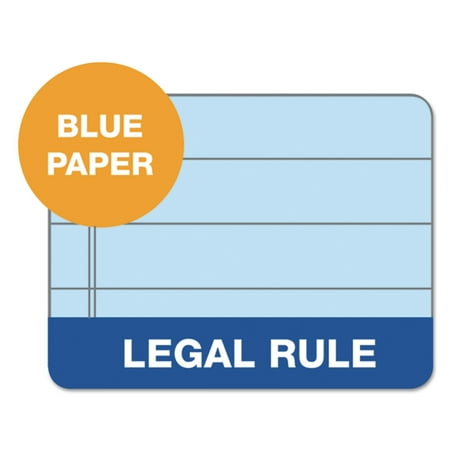 TOPS Prism Plus Colored Legal Pads, 8 1/2 x 11 3/4, Blue, 50 Sheets, Dozen