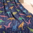 thumbnail image 3 of Colorful Cartoon Dinosaurs Plants Pattern Blanket,Comfortable Soft Lamb Wool Throw Blanket,All Season,Warm Lightweight Blankets for Sofa Bed Couch Living Room Chair,60"x80", 3 of 4
