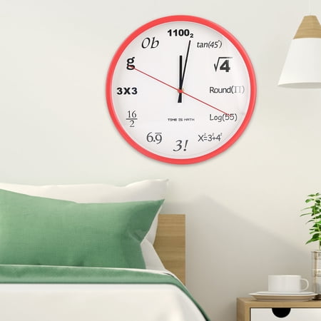 Mathematical Style Wall Clock Modern Non Ticking Silent Hanging Quartz Clock Decoration 11 . 8 Mathematical Style Wall Clock Modern Non Ticking Silent Hanging Quartz Clock Decoration 11 . 8 - b