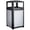 Silver, variant on STICCIO 30 gal Outdoor Trash Can with Lid, Alloy Steel Mesh Garbage Can, Anti-Corrosion, Fully Assembled, for School, Park, Office.