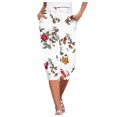 thumbnail image 1 of YDLCAFD Capris For Women Print Pants Bottom High Waist Drawstring Joggers, 1 of 5