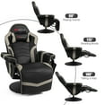 thumbnail image 5 of Goplus Massage Gaming Recliner Reclining Racing Chair Swivel Gray, 5 of 12
