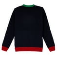thumbnail image 2 of The Ugly Sweater Co. Ugly Christmas Sweater for Holiday Fun Tacky Unisex Design, Perfect Snug Fit Breathable Crewneck (Deep Night - Santa Down Chimney, Large), 2 of 2
