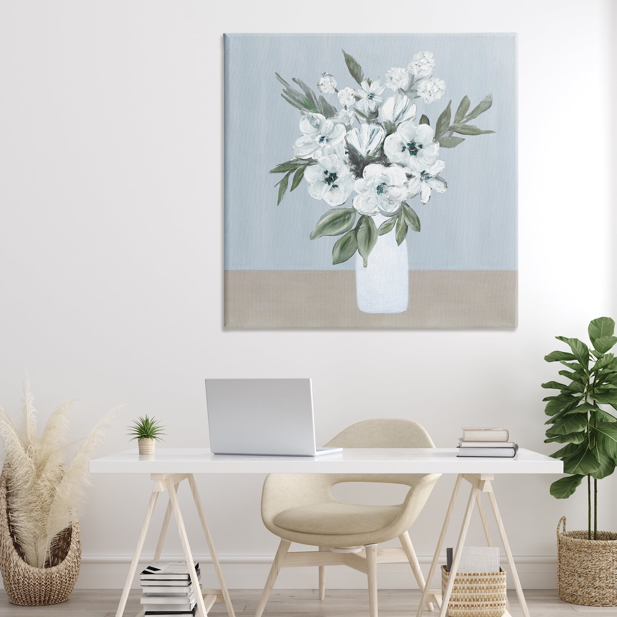 Stupell Industries Cerulean & White Blooms Canvas Wall Art, design by Marilyn Dunlap