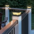 thumbnail image 6 of C Cattleya 12-Pack Black Solar LED Outdoor Post Cap Lights with Hammered Lens, 6 of 8