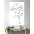 thumbnail image 2 of Hip Hop Flow: A One Line Art Tribute To Urban Dance Culture Poster Wall Art, Modern Wall Decor For Living Room Bedroom, 24x36 UNFRAMED, 2 of 3
