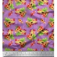 thumbnail image 1 of Soimoi Crepe Silk Fabric Flowers & Mix Fruits Print Fabric by The Yard 42 Inch Wide, 1 of 1
