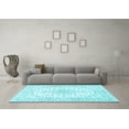 thumbnail image 3 of Ahgly Company Indoor Rectangle Medallion Light Blue Traditional Area Rugs, 5' x 7', 3 of 4