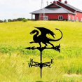 thumbnail image 2 of Rooster Horse Dog Dragon Metal Iron Art Weathervane Garden Stake Ref: 2009, 2 of 5