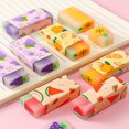 thumbnail image 1 of LNGOOR 3pcs Fruit Pattern Eraser  Cute Portable Multi-purpose Pencil Eraser For Student, 1 of 6