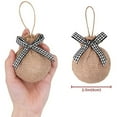 thumbnail image 2 of Christmas Tree Ornaments, 24 Pcs 2-1/2 Inches White Black Check Stitching Burlap Decorations, 2 of 6