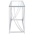 thumbnail image 4 of Lille Glass Top Entryway Console Table Accents Chrome, 4 of 5