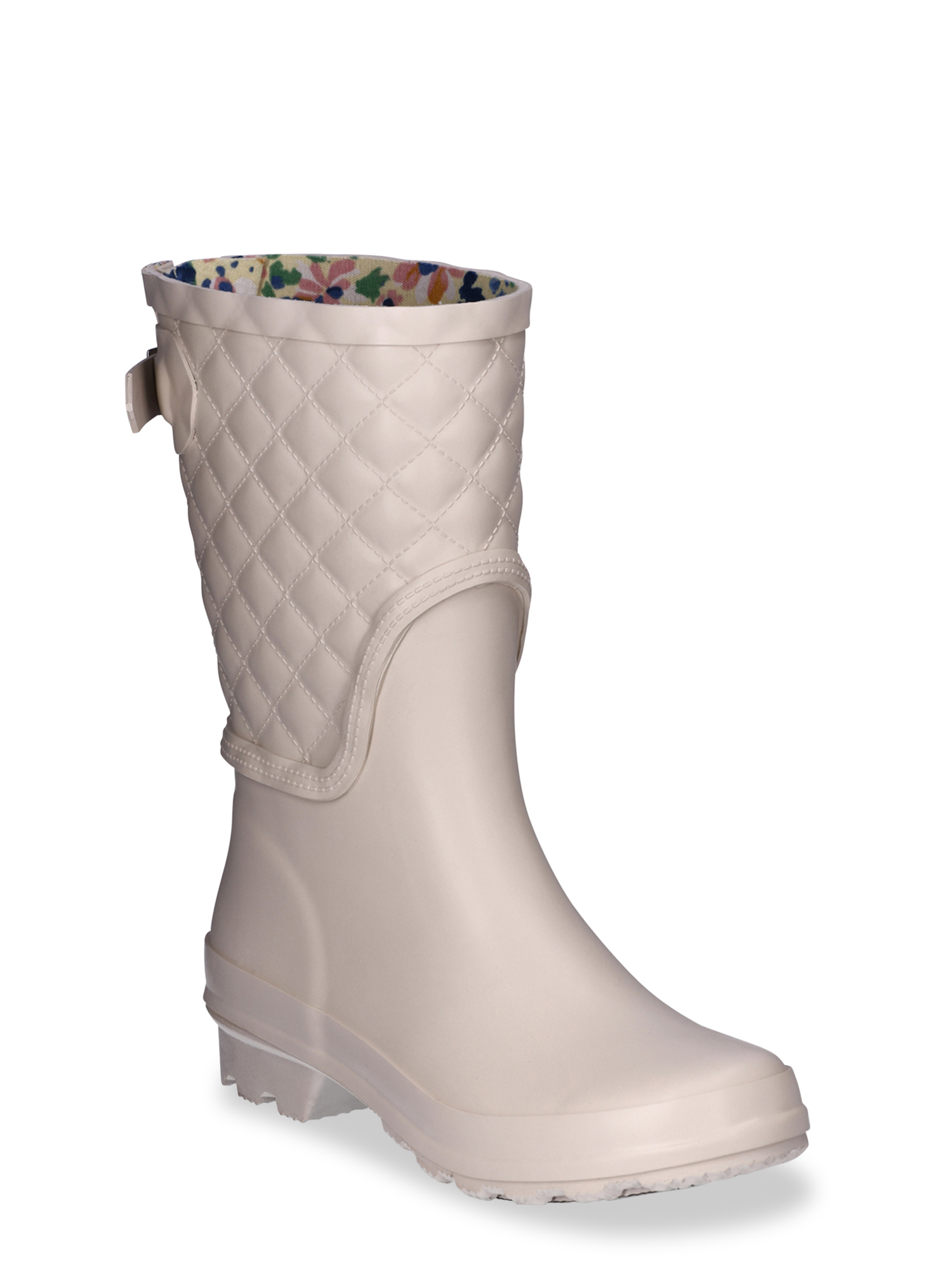 Time and Tru Women's Quilted Rain Boots with Buckle photo 1