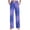 Blue, variant on Pajama Pants Women Elastic Waist Loose Wide Legs Plaid Pant Casual Soft Thin Home Sleepwear Outwear Long Trousers with Pockets