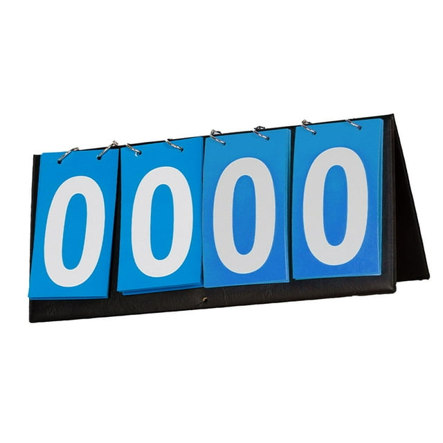 Guardoinrt Flip Sports Scoreboard 4 Digit Easy To Read Convenient Score Keeping For Coaches Indoor Events Lightweight And Portable Blue
